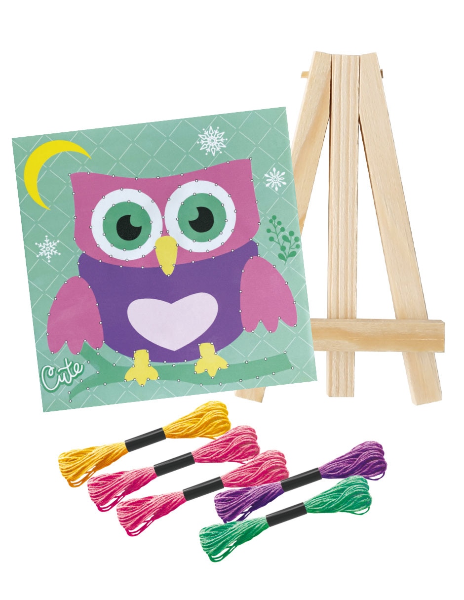 Kit de arte con hilos Owl Knitting 4