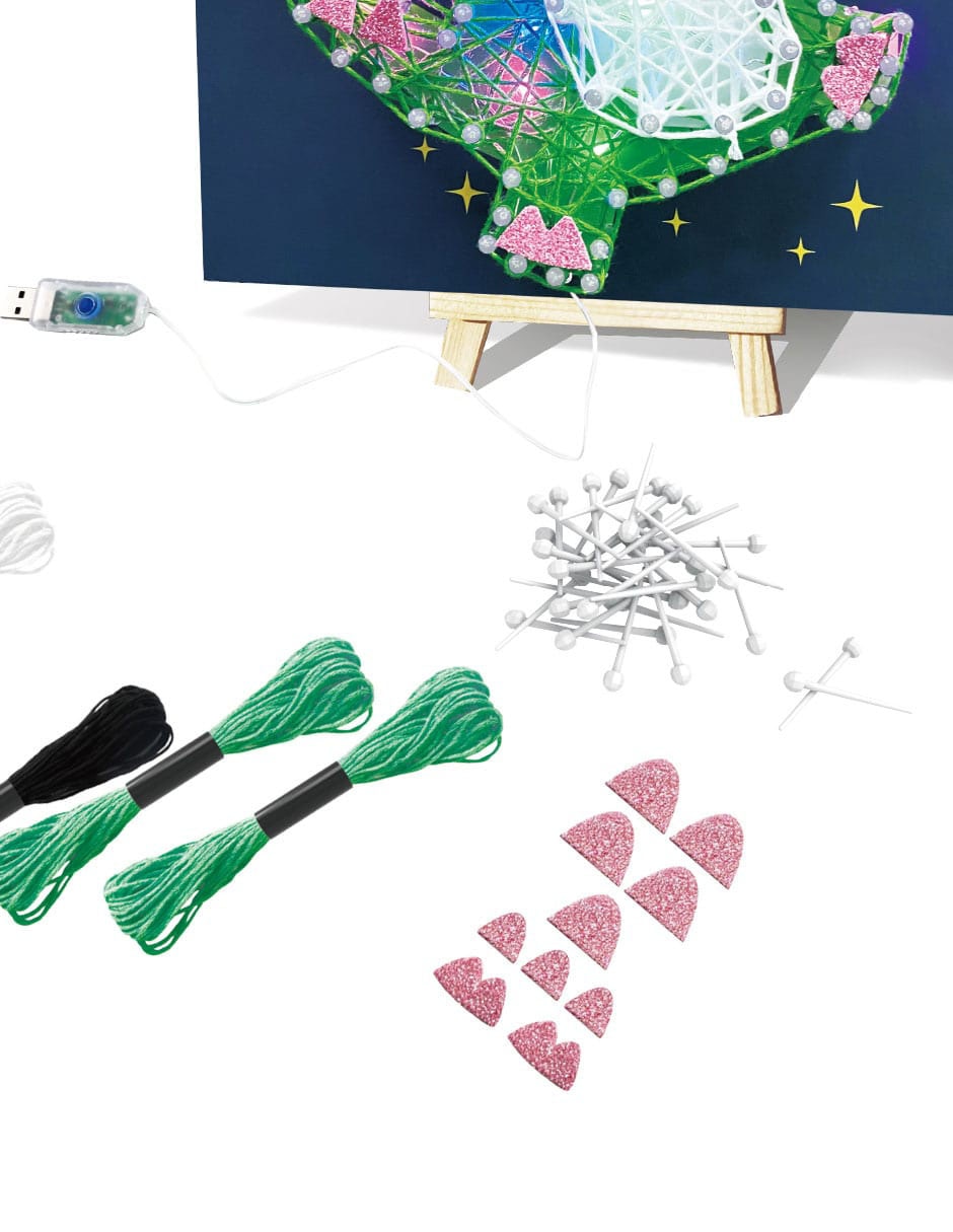 Kit de arte con hilos Dino Space Knitting 3