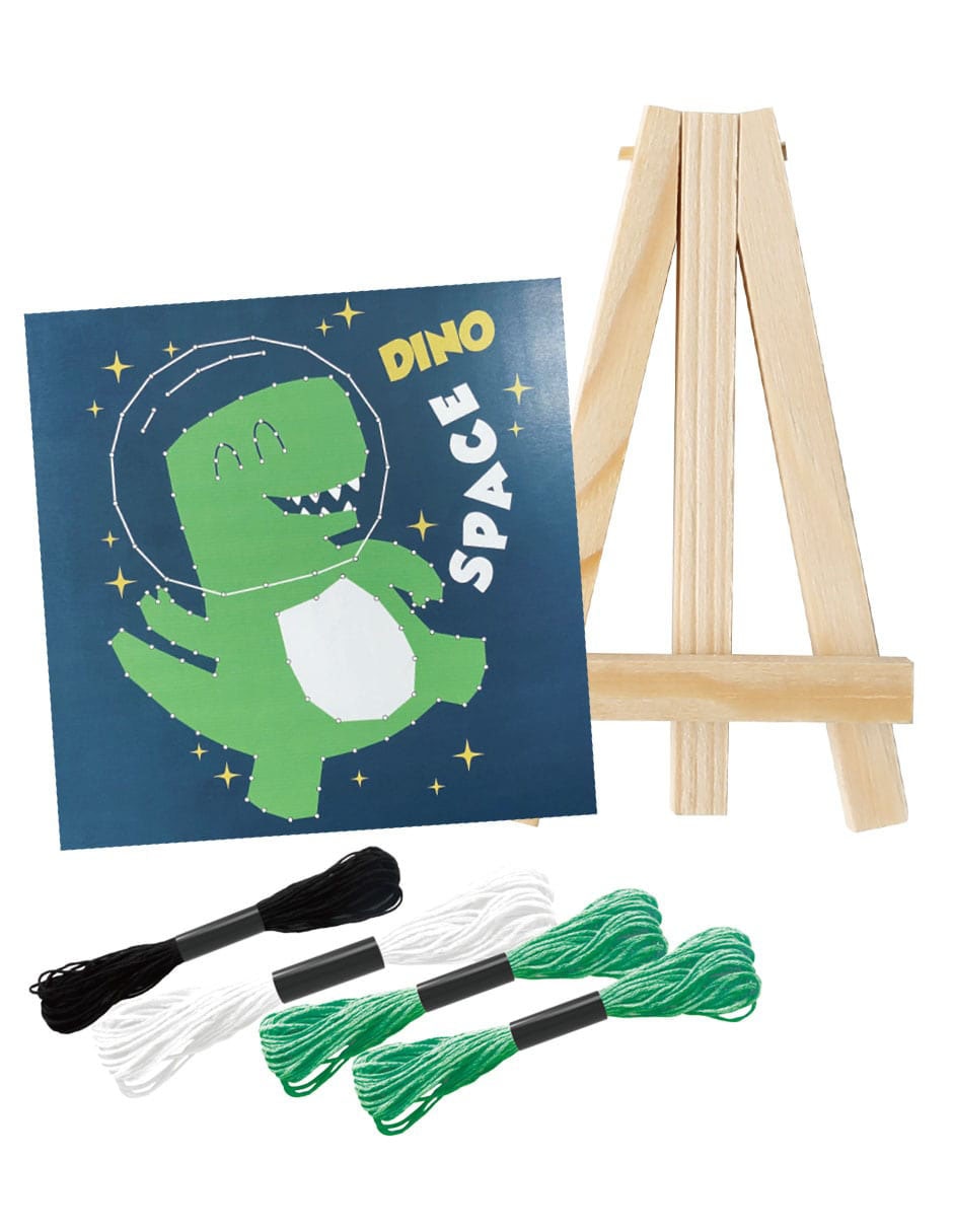 Kit de arte con hilos Dino Space Knitting 4