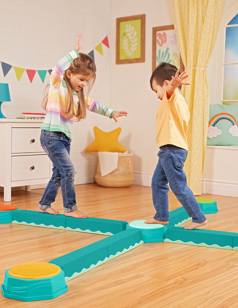 Balance & Build Set Sensory Balance Beam juego didáctico infantil unisex 9