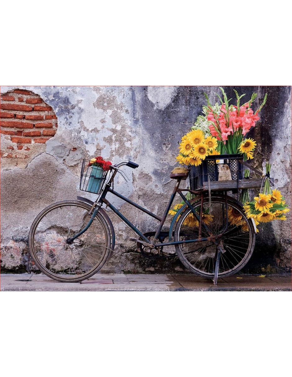 Rompecabezas Bicicleta con Flores 500 piezas 2