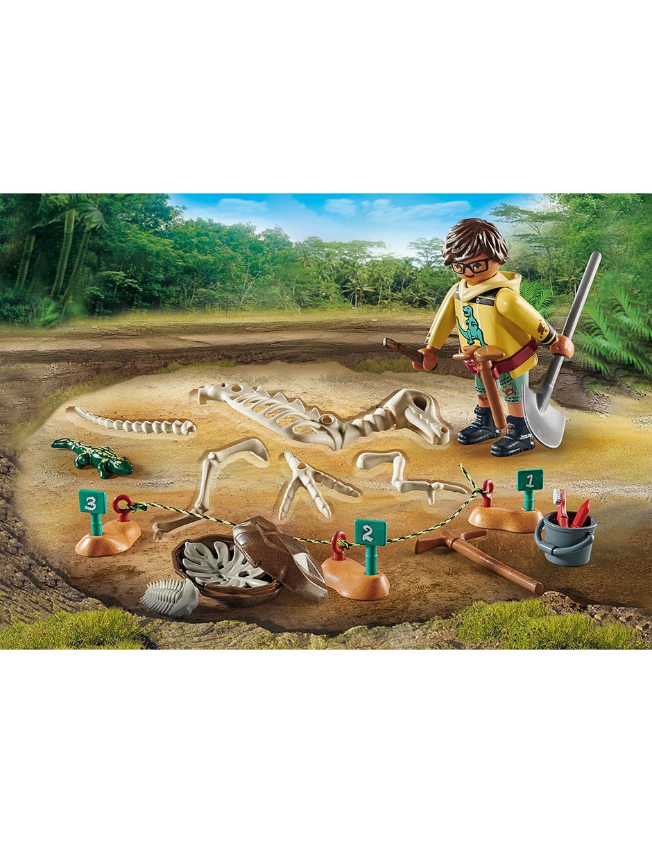 Excavación arqueológica con esqueleto de dinosaurio 71527 Dinos 2
