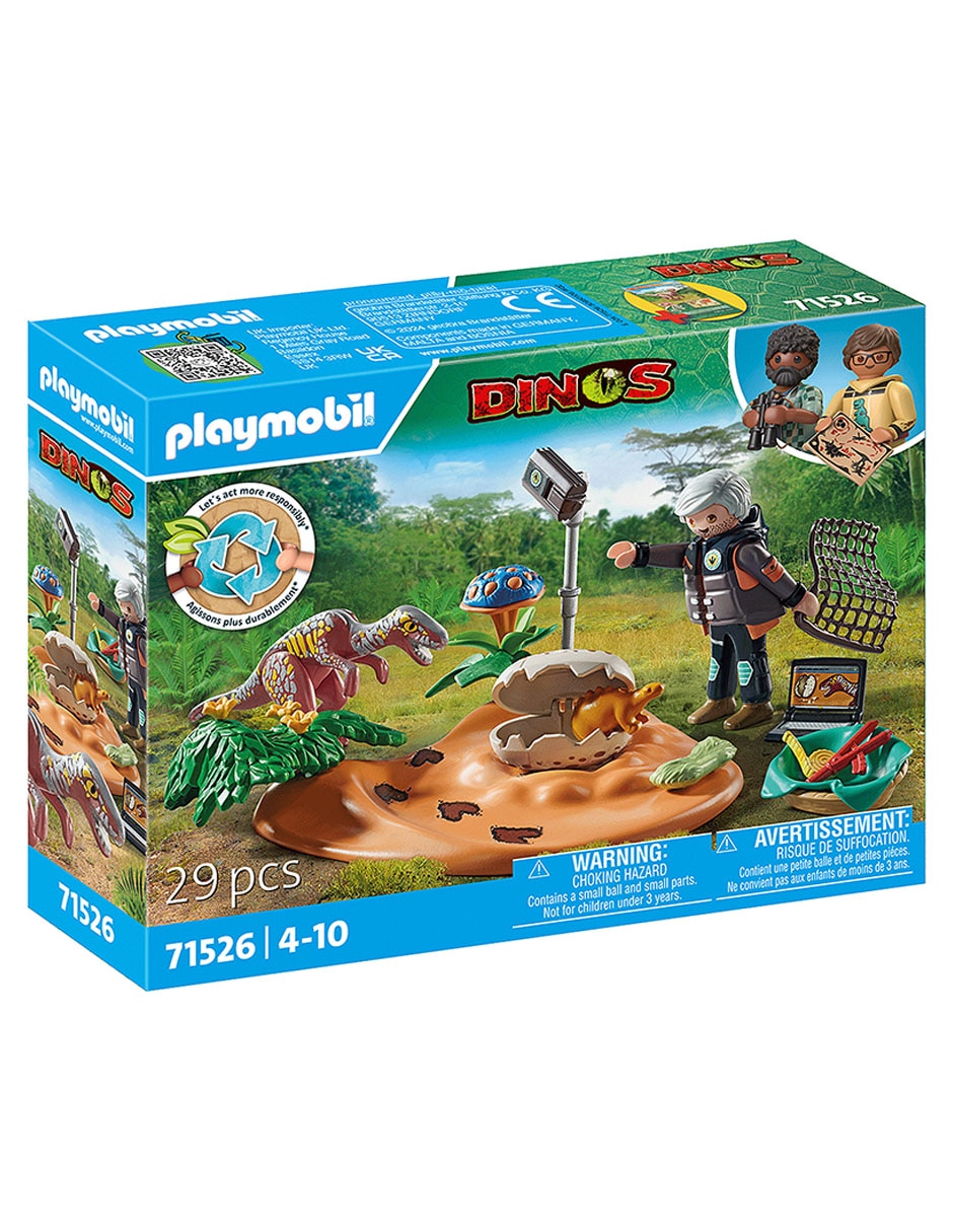 Nido de estegosaurio con ladrón de huevos 71526 Dinos 4