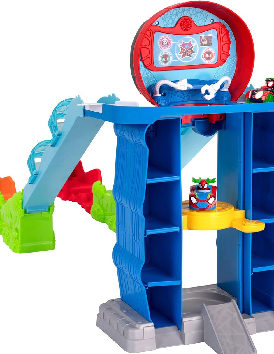 Set pista y automóviles mega jump Spidey and his Amazing Friends 2