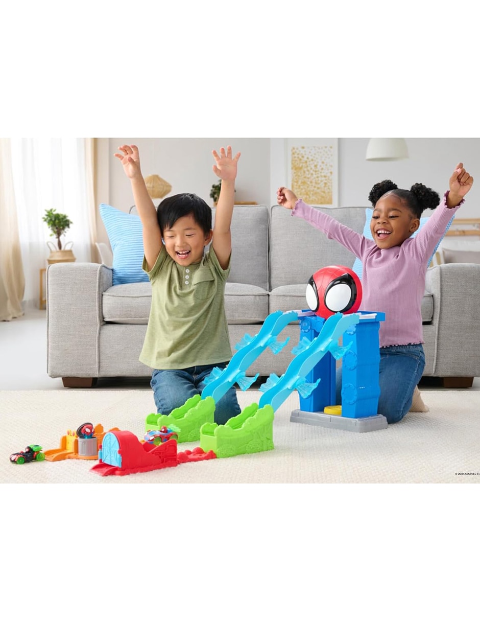 Set pista y automóviles mega jump Spidey and his Amazing Friends 5