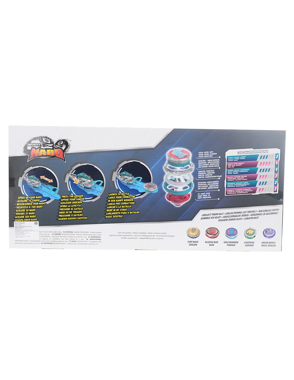 Set trompos d/batalla Infinity Nado con moviemiento 4