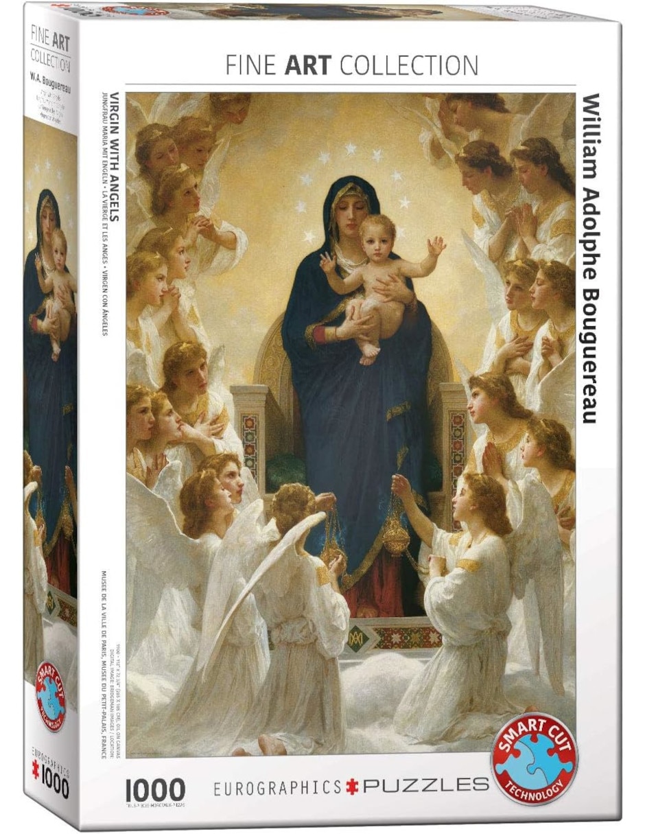 Rompecabezas Bouguereau: Virgen Con Ángeles 1000 piezas Rompecabezas Bouguereau: Virgen Con Ángeles 1000 piezas
