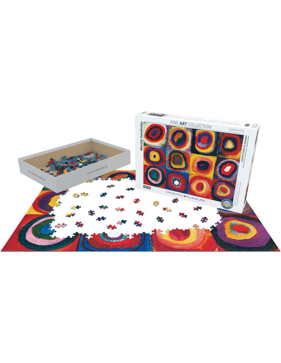Rompecabezas Kandinsky: Estudio De Color Con Cuadros 1000 piezas 2