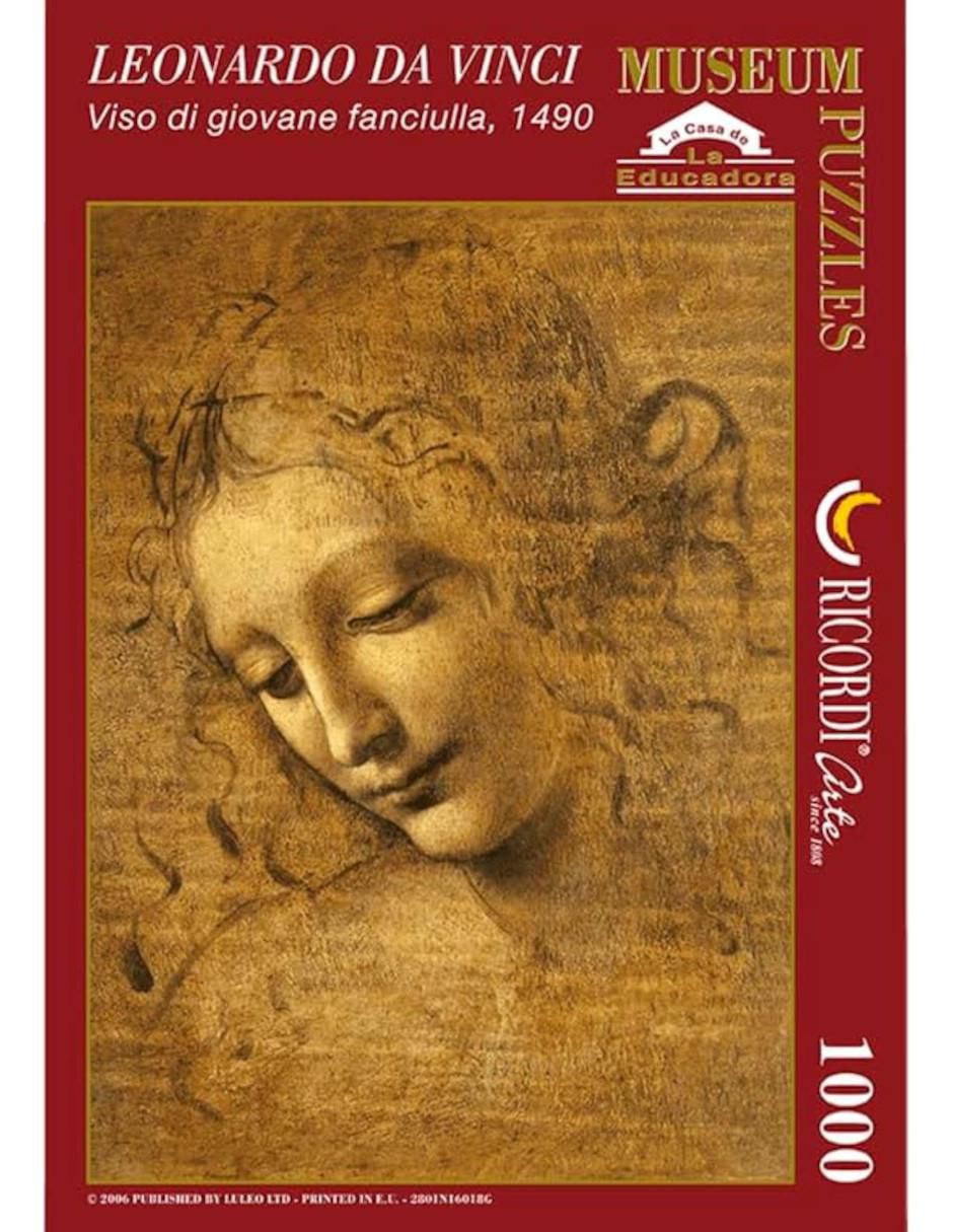 Rompecabezas Leonardo Da Vinci: Rostro Joven Ricordi 1000 piezas