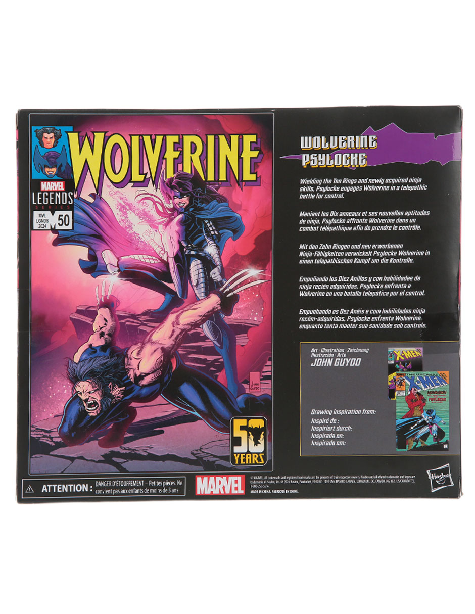 Set figuras de acción Wolverin y Psylocke articulada 3
