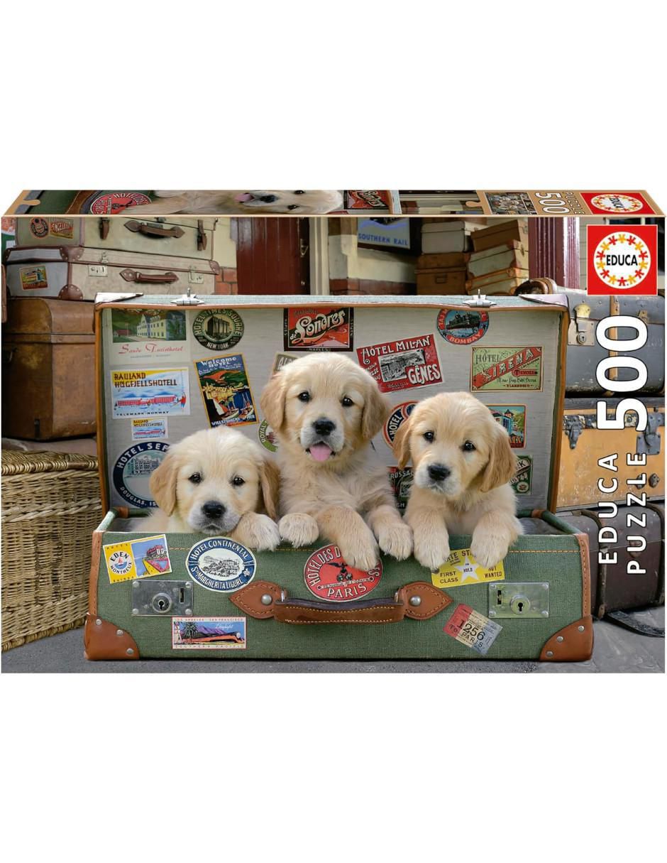 Rompecabezas Perritos viajeros 500 piezas Rompecabezas Perritos viajeros 500 piezas