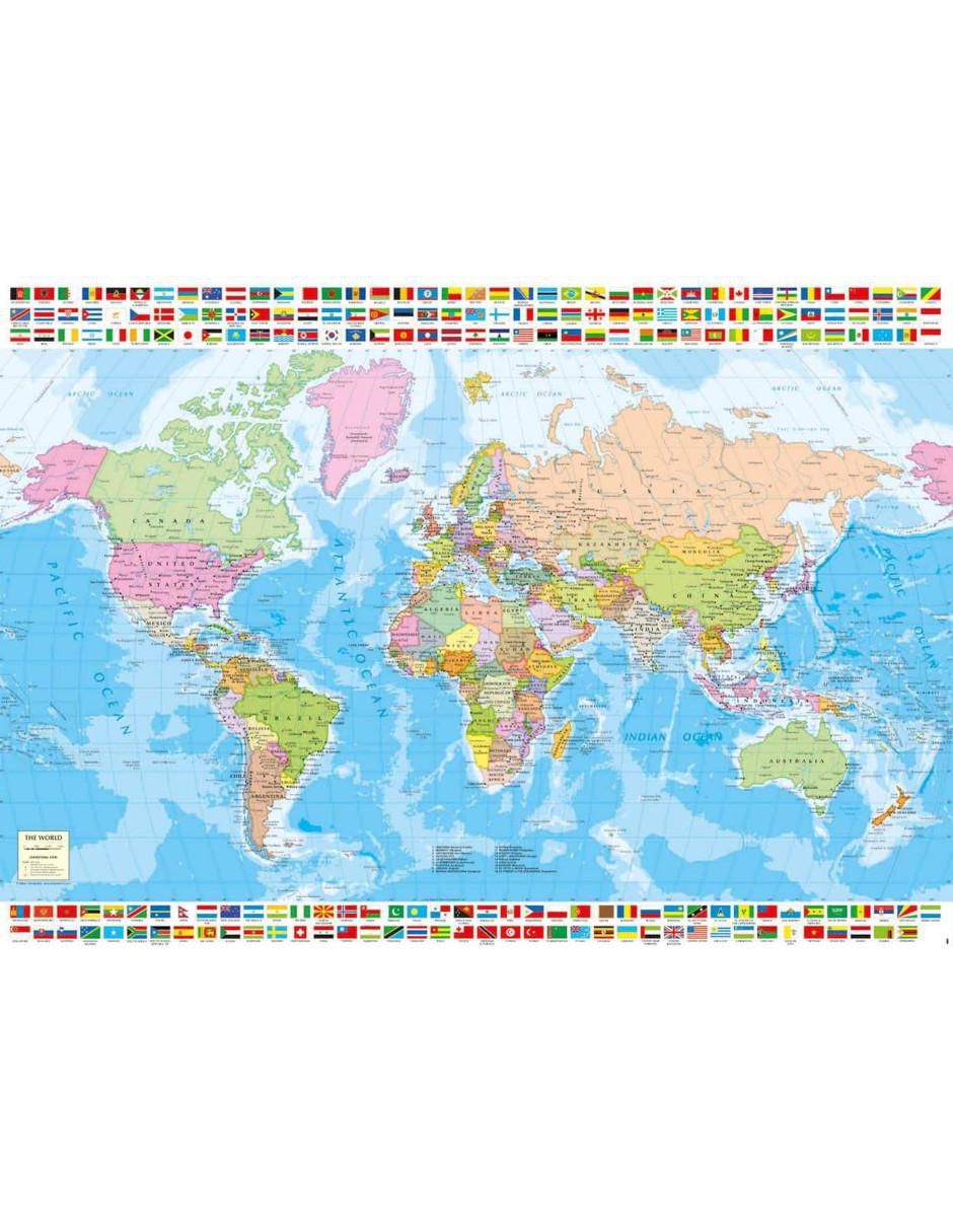 Rompecabezas Mapamundi Político 1500 piezas 2