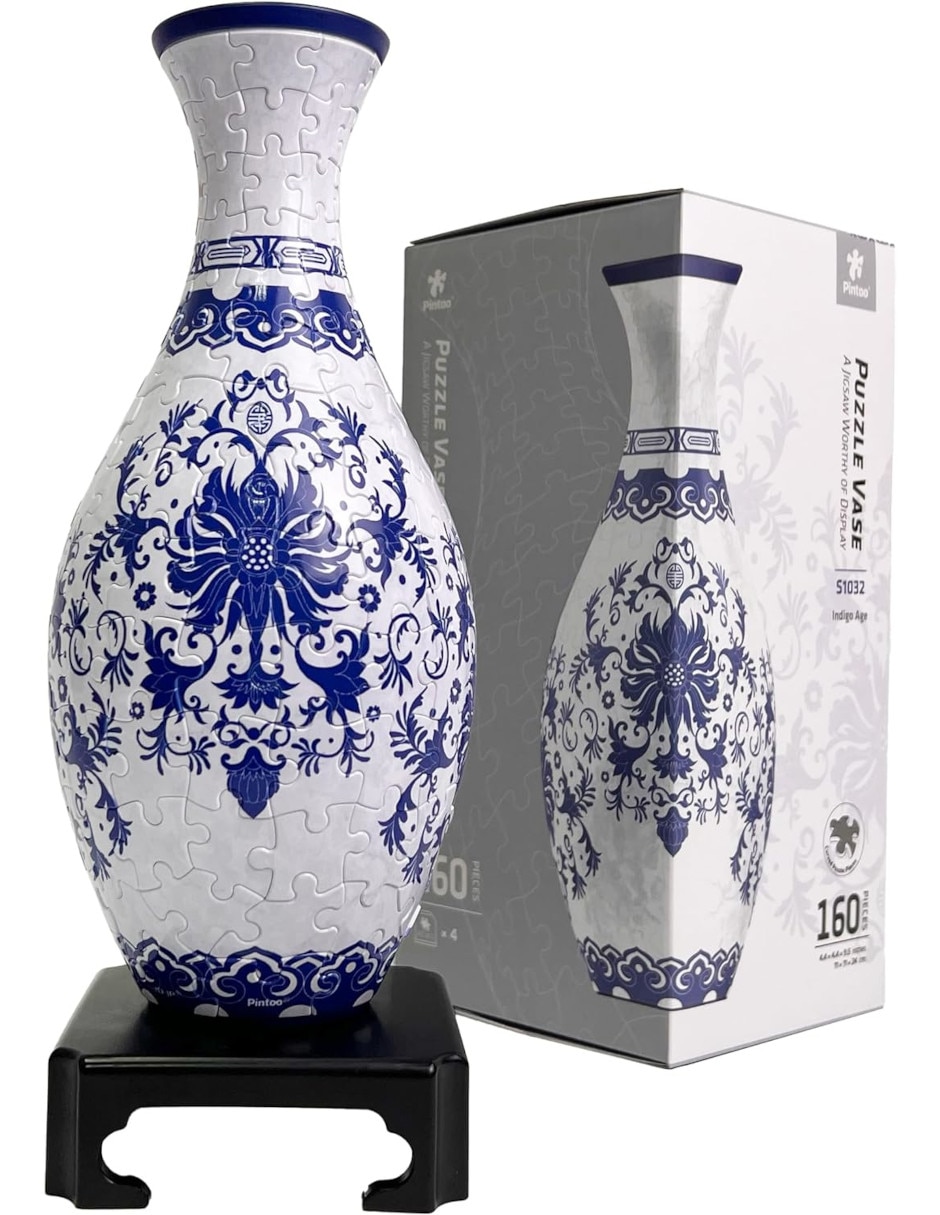 Rompecabezas Jarrón Flores Azules 160 piezas 3