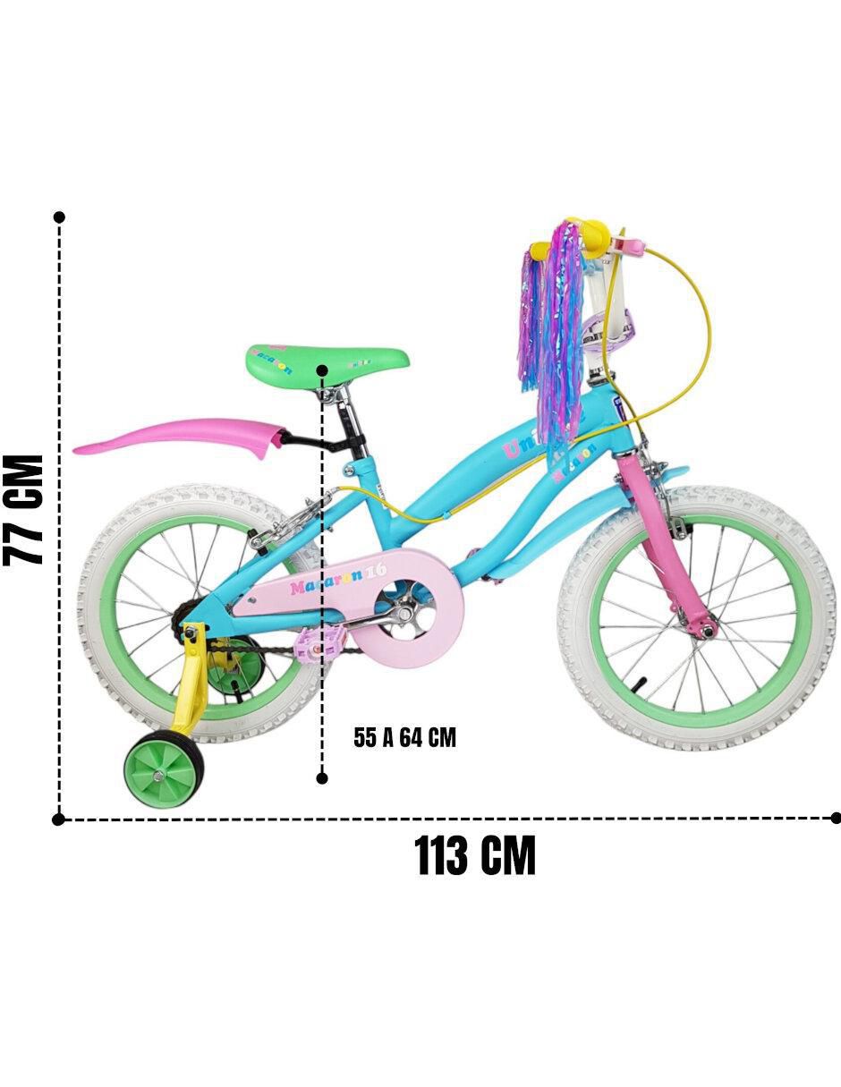 Bicicleta infantil rodada 16 Macaron para niña 7
