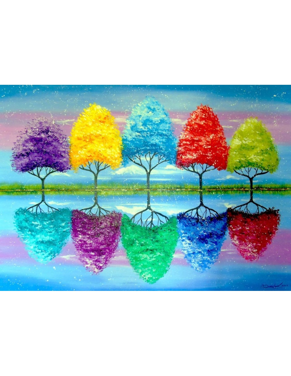 Rompecabezas Cada Árbol tiene su Colorido 1000 piezas 2