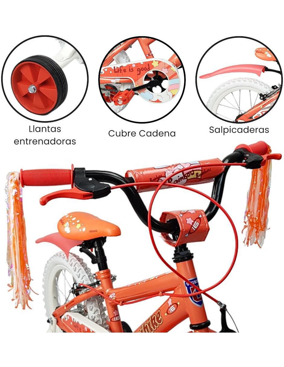 Bicicleta infantil rodada 16 rainbow para niña 3