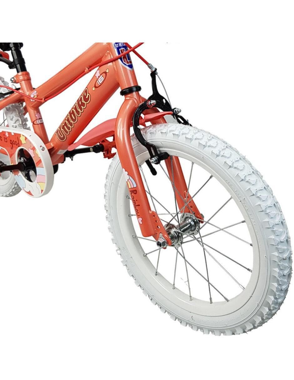 Bicicleta infantil rodada 16 rainbow para niña 6