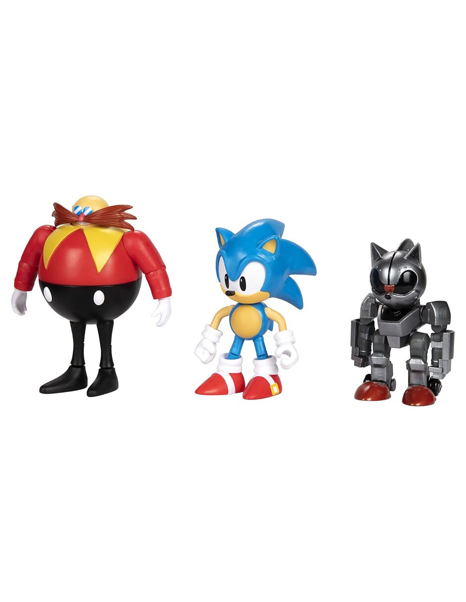 Set figuras acción articulada Sonic Dr. Eggman, Mecha Sonic y Sonic collectors 2