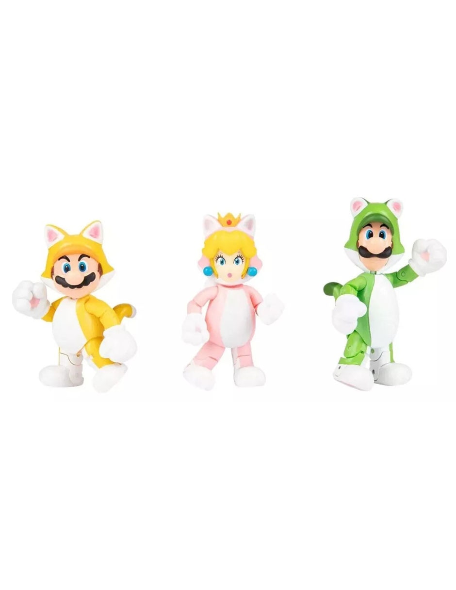 Figura de acción articulada Super Mario 3D World Mario Bros, Peach, Luigi collectors