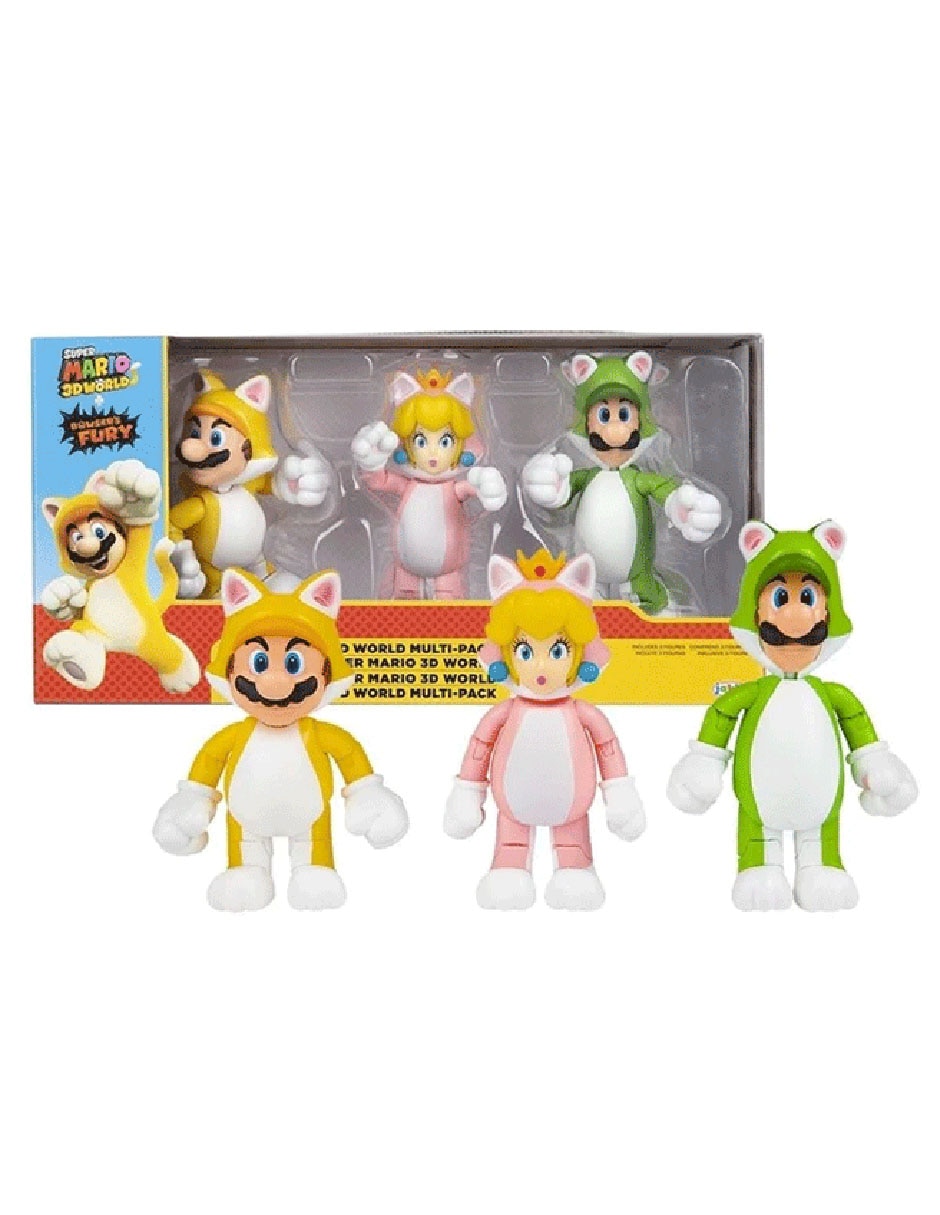 Figura de acción articulada Super Mario 3D World Mario Bros, Peach, Luigi collectors 3