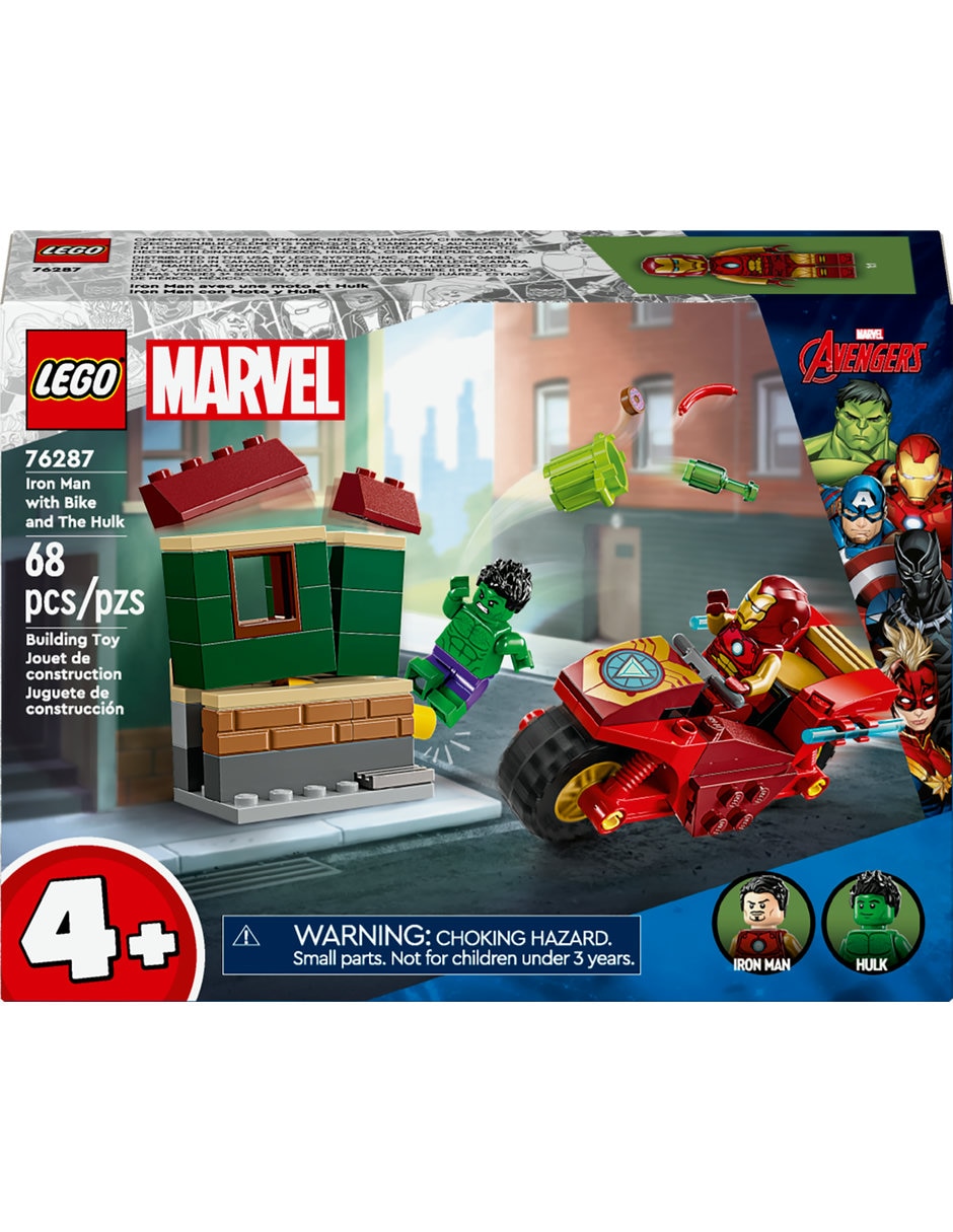 Iron Man con Moto y Hulk 76287 2