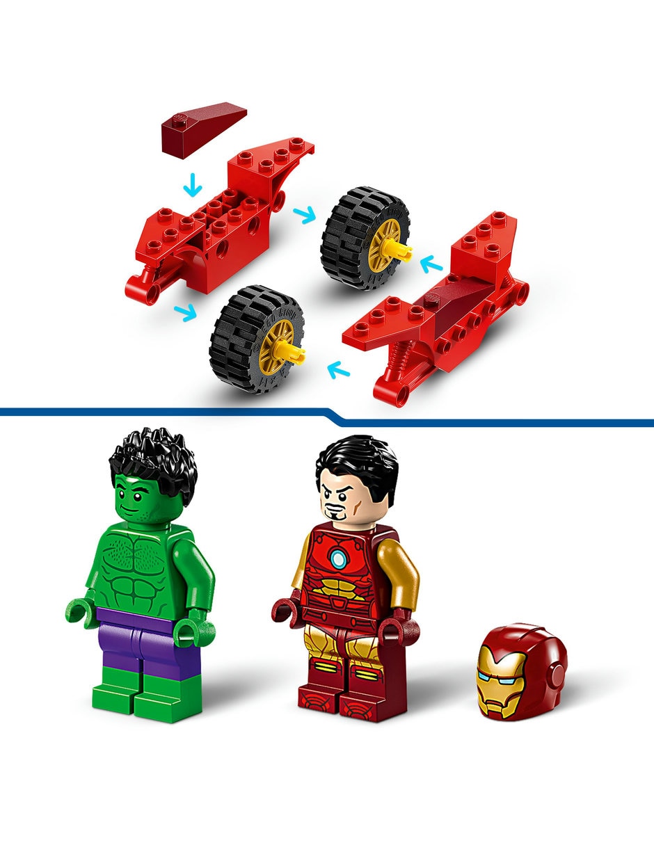 Iron Man con Moto y Hulk 76287 7