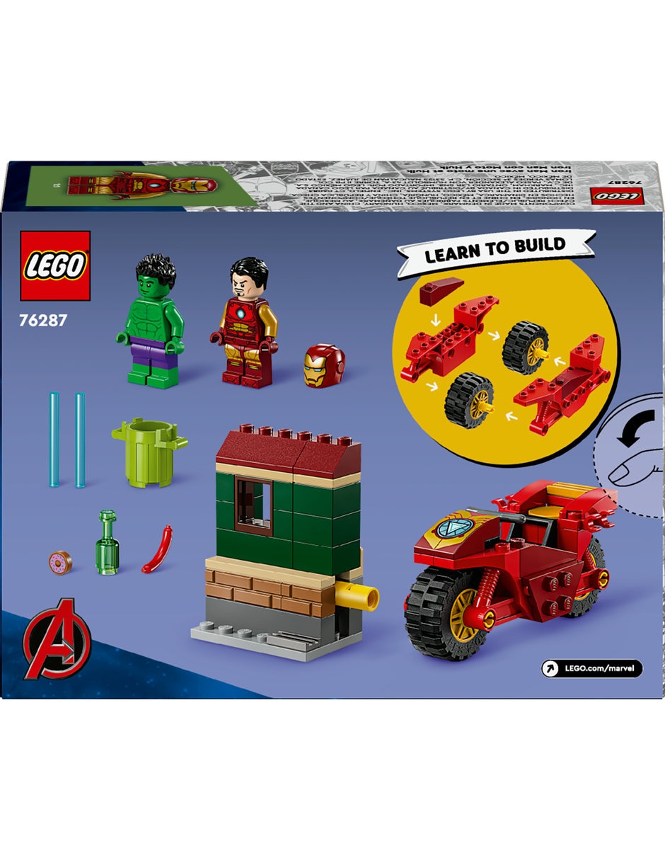 Iron Man con Moto y Hulk 76287 9