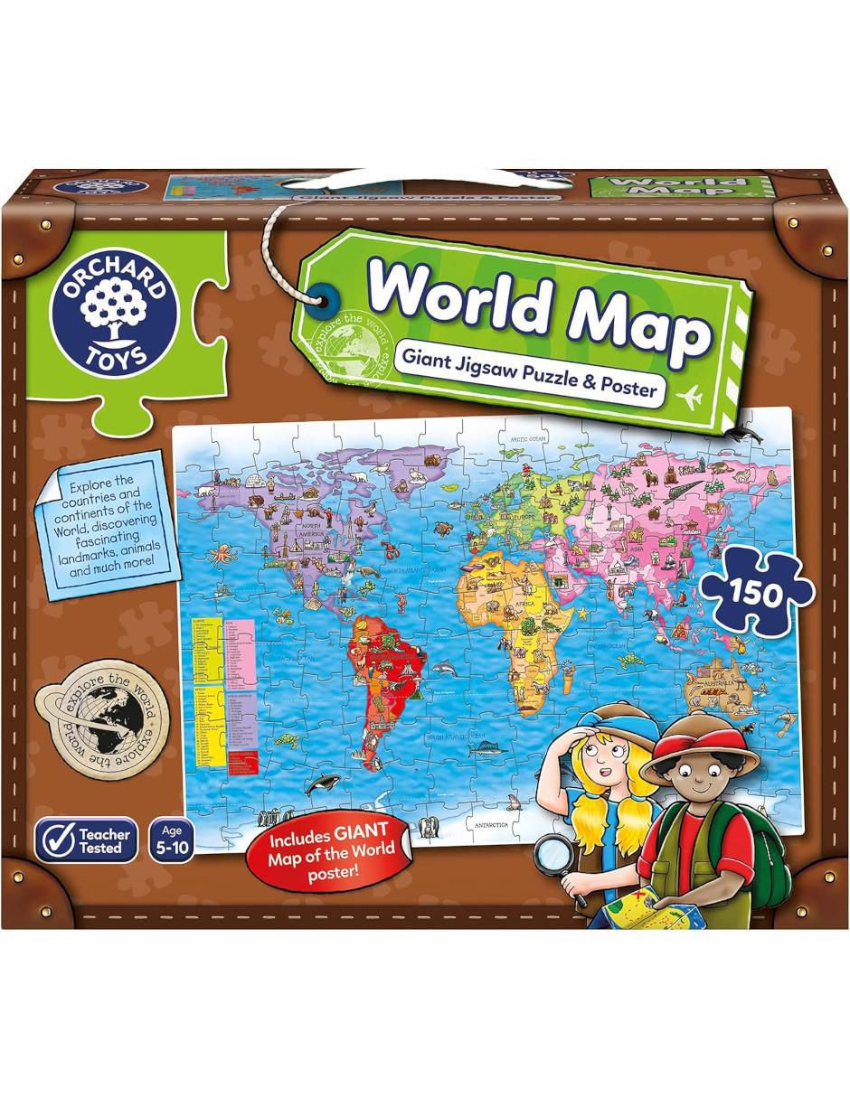 Rompecabezas World Map 150 piezas Rompecabezas World Map 150 piezas