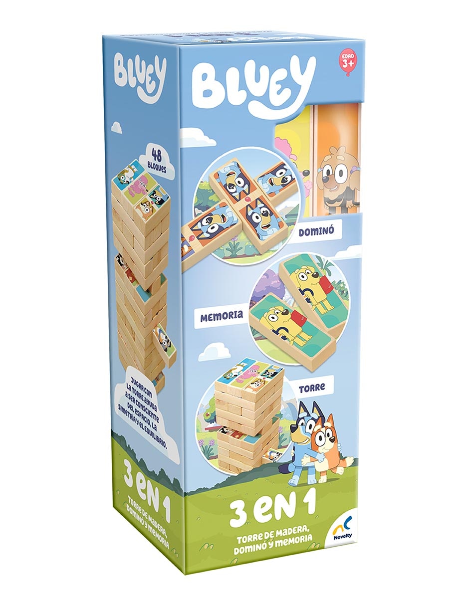 Torre de madera 3 en 1 Bluey