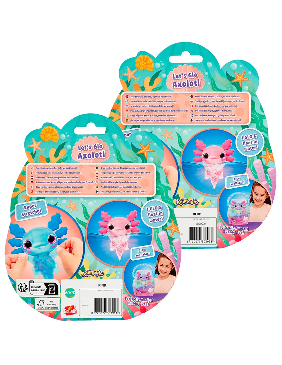 Juguetes baño Animagic Axolotl 3