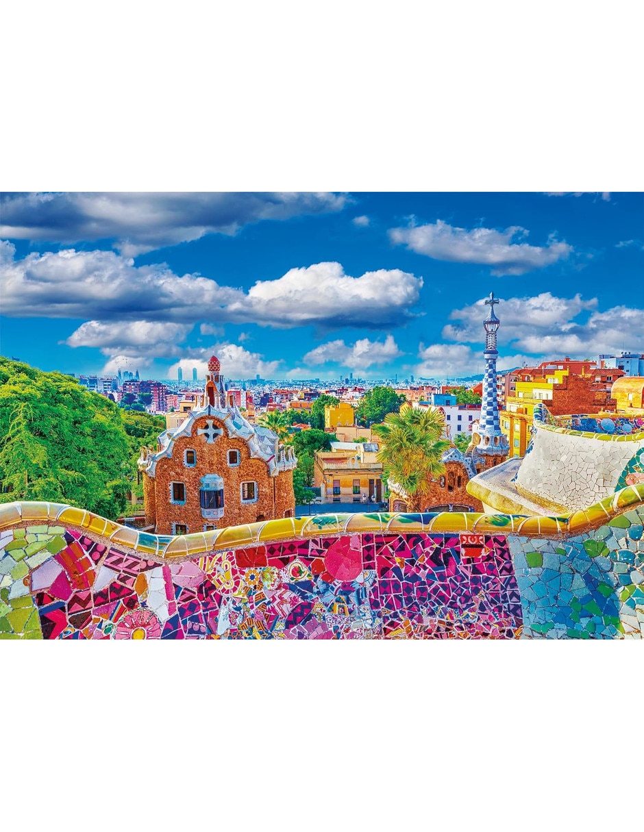 Rompecabezas Vista de barcelona en Parque Güell 1000 piezas 2