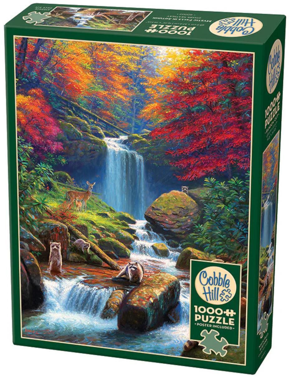 Rompecabezas Cascada en bosque profundo 1000 piezas Rompecabezas Cascada en bosque profundo 1000 piezas
