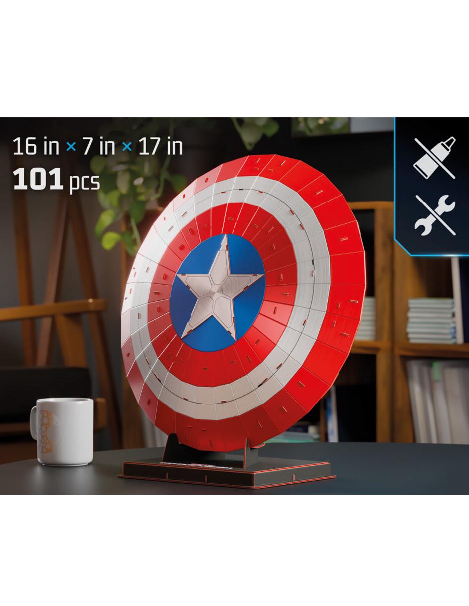 Rompecabezas Superhéroes SM Puzz 4D Escudo Capitán América 100 piezas 2