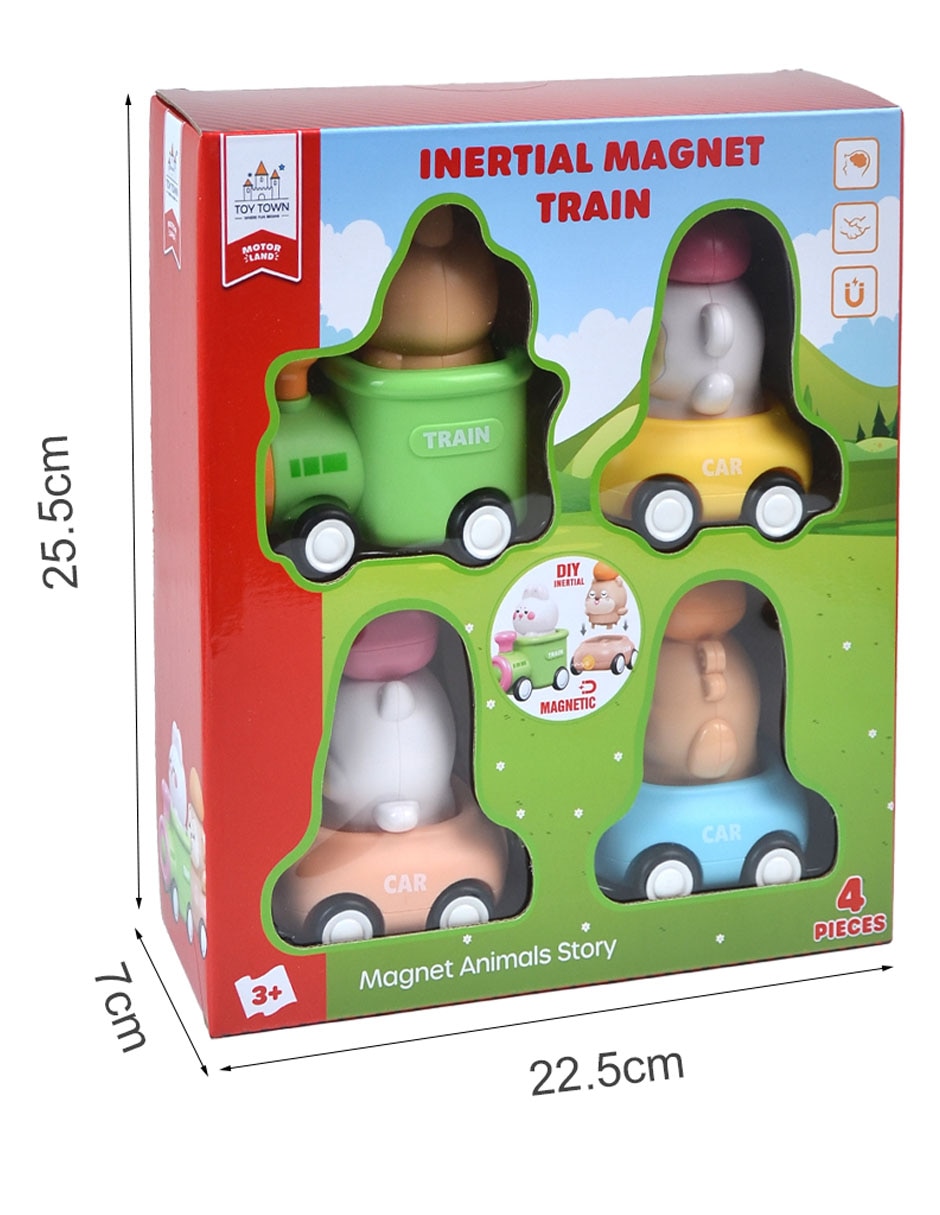 Inertial Magnet Train juego didáctico infantil unisex 7