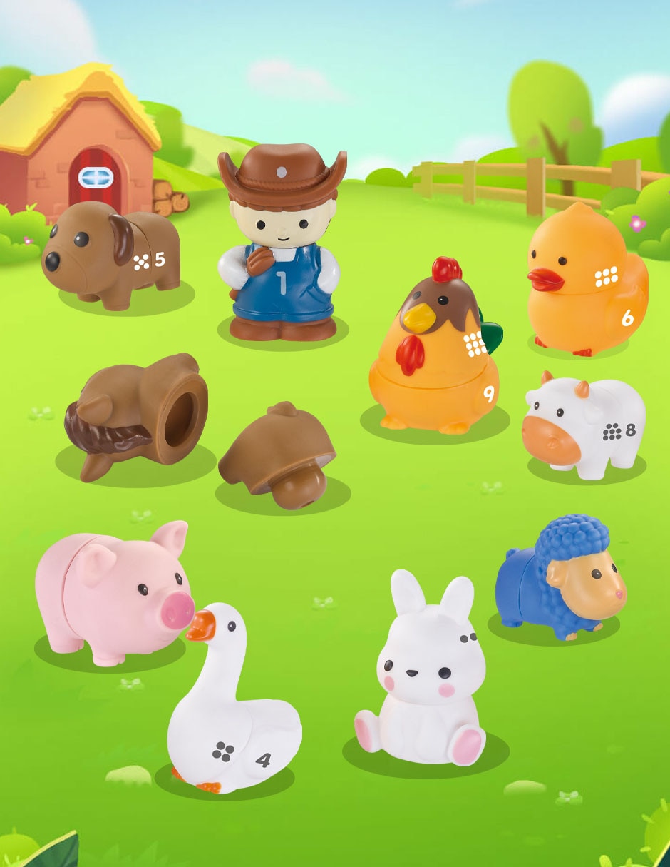 Farming Animal Matching Toys juego didáctico infantil unisex 6