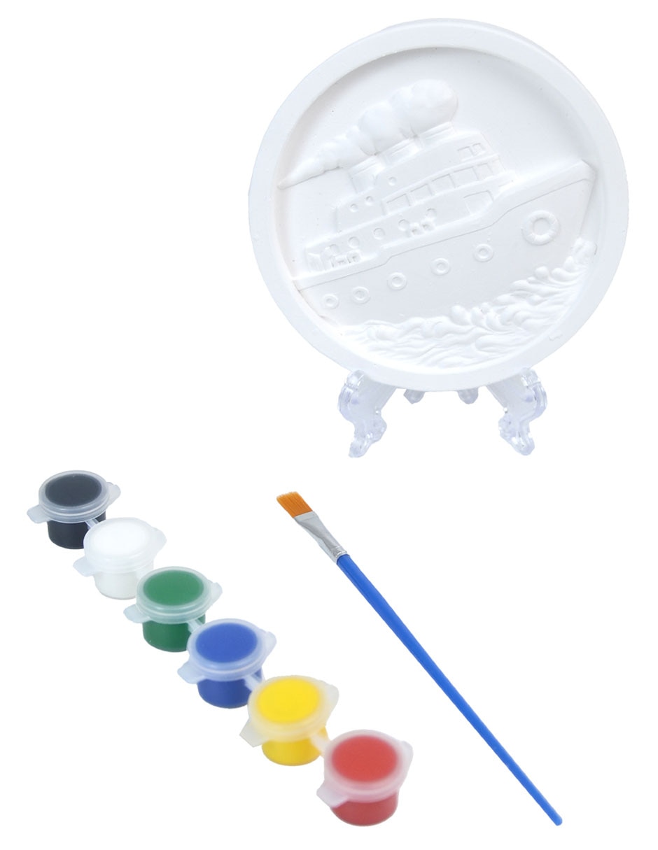 Set pintura cerámica barco