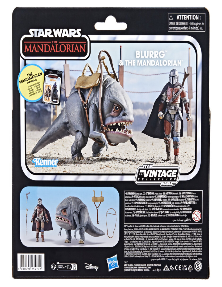 Set figuras acción articulada The Mandalorian The Mandalorian & Grogu vintage Star Wars 2