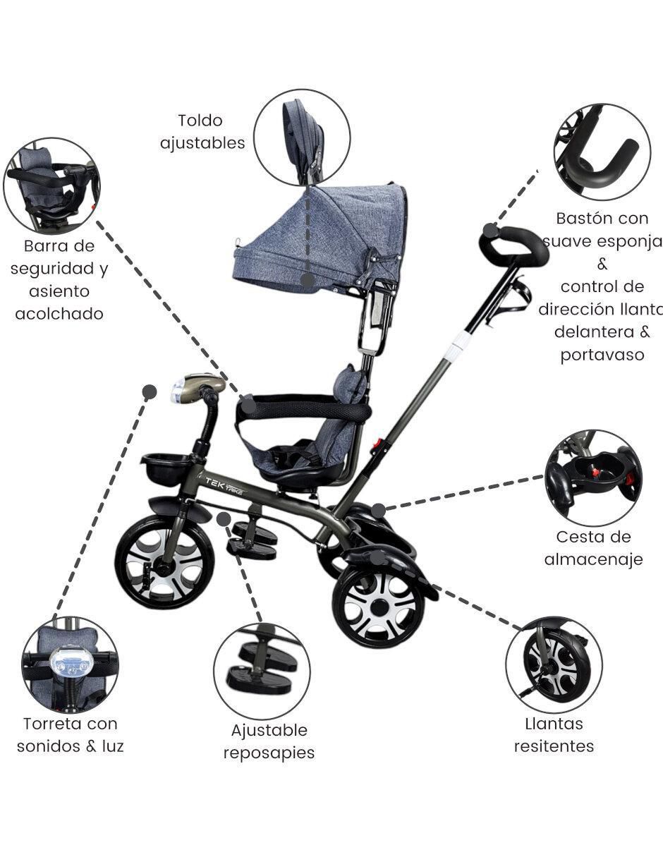 Triciclo the baby shop "rodada" 10 asiento giratorio 360 "para" unisex