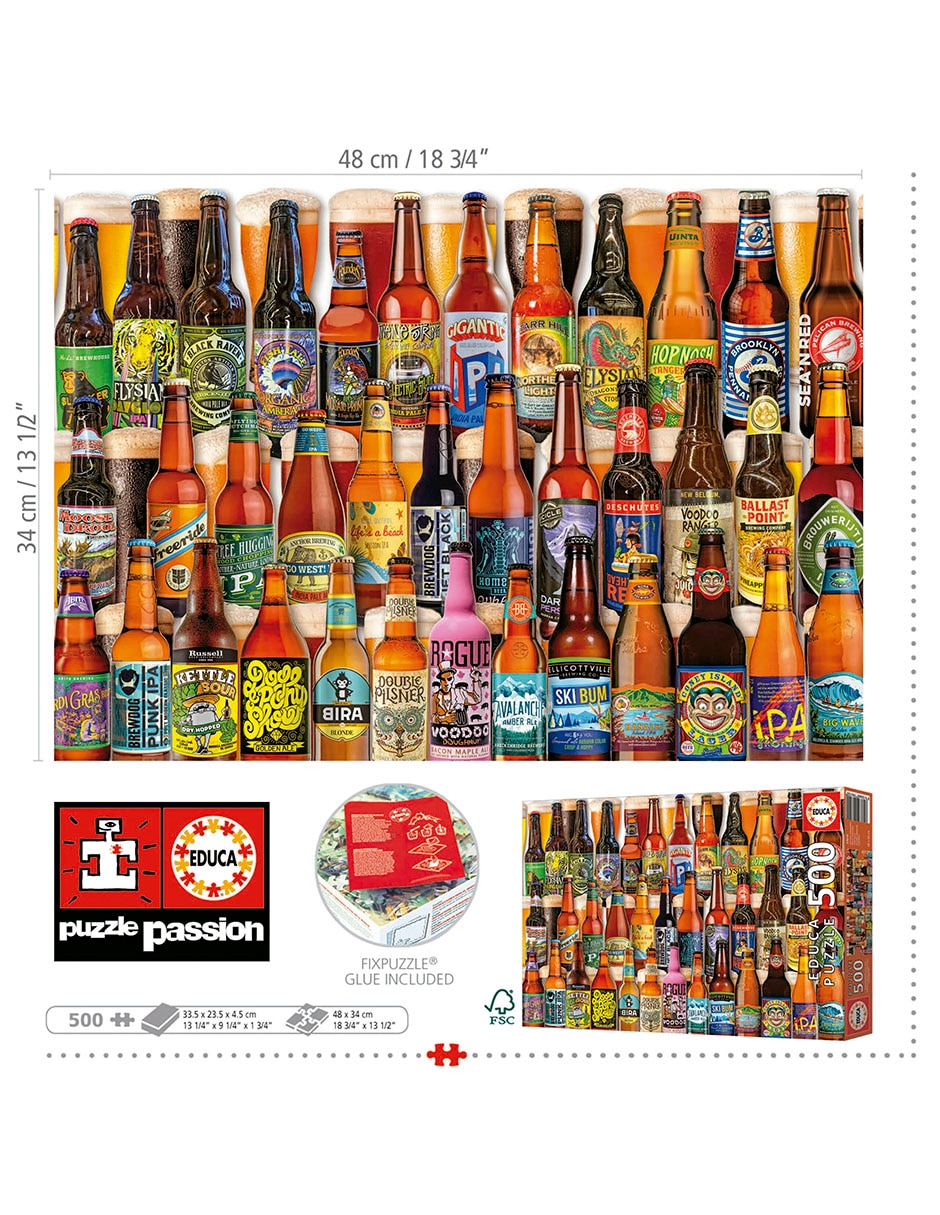 Rompecabezas cervezas Educa Puzzle 500 piezas 4