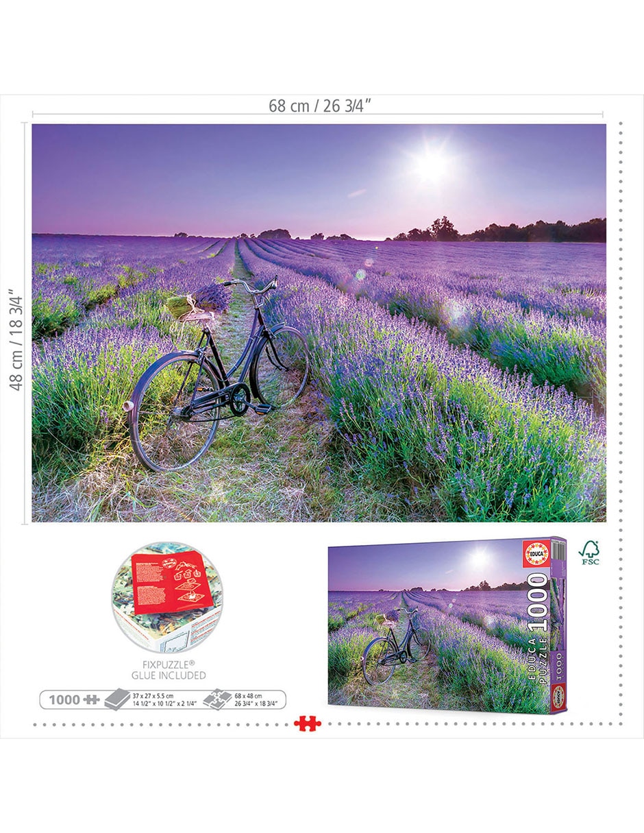 Rompecabezas campo de lavanda Educa Puzzle 500 piezas 3