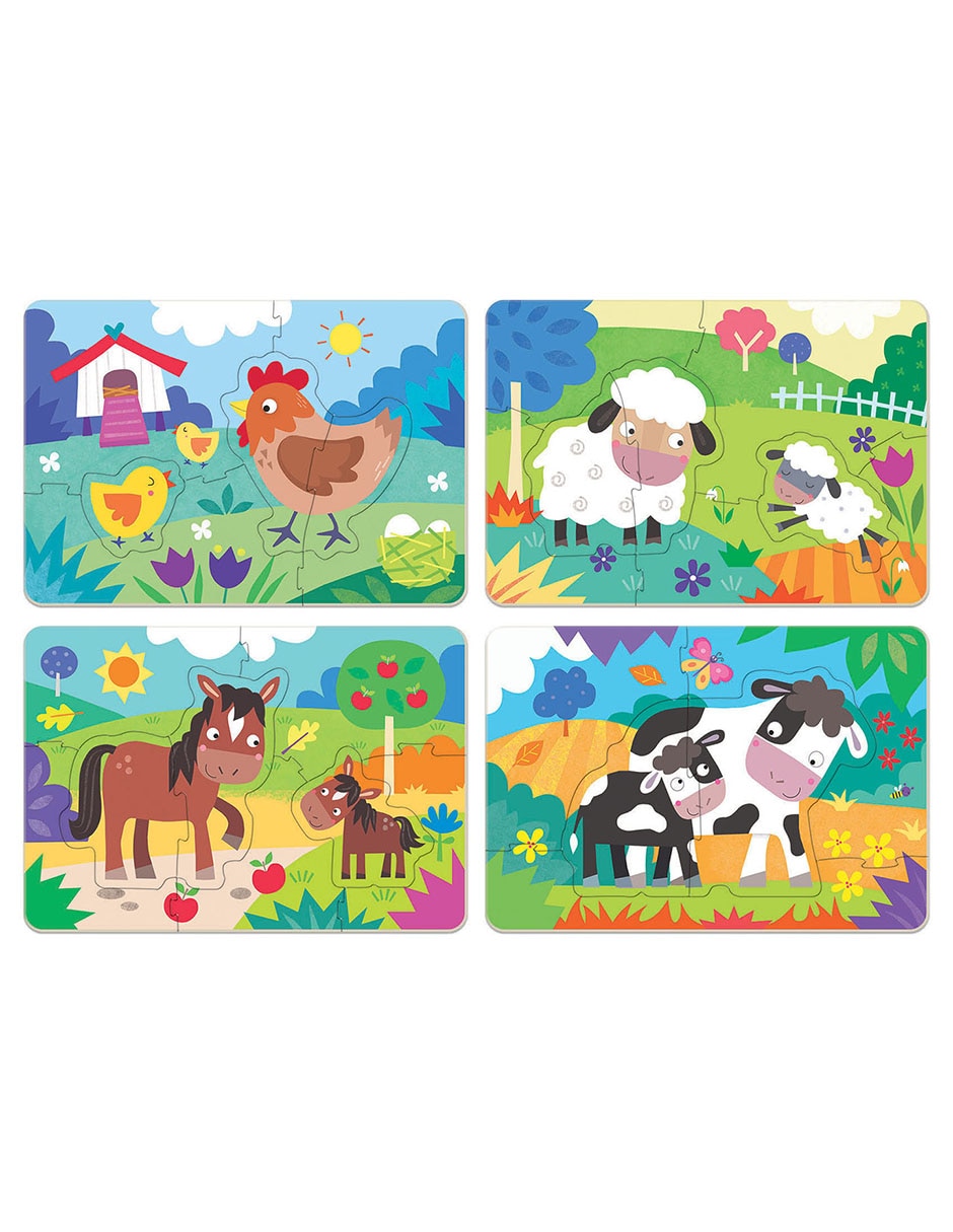 Rompecabezas animales My first 4 puzzles 26 piezas