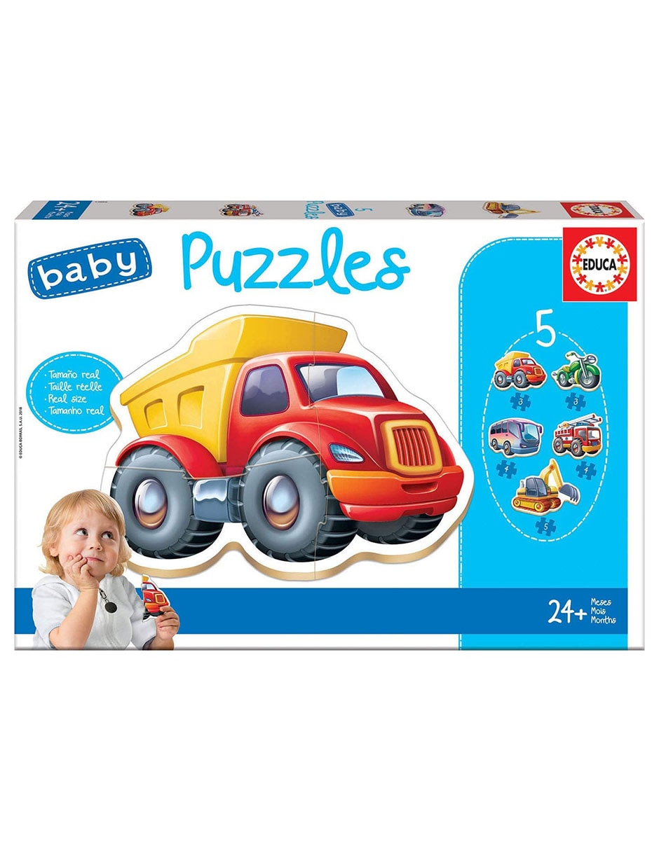Rompecabezas vehiculos Baby Puzzles 19 piezas