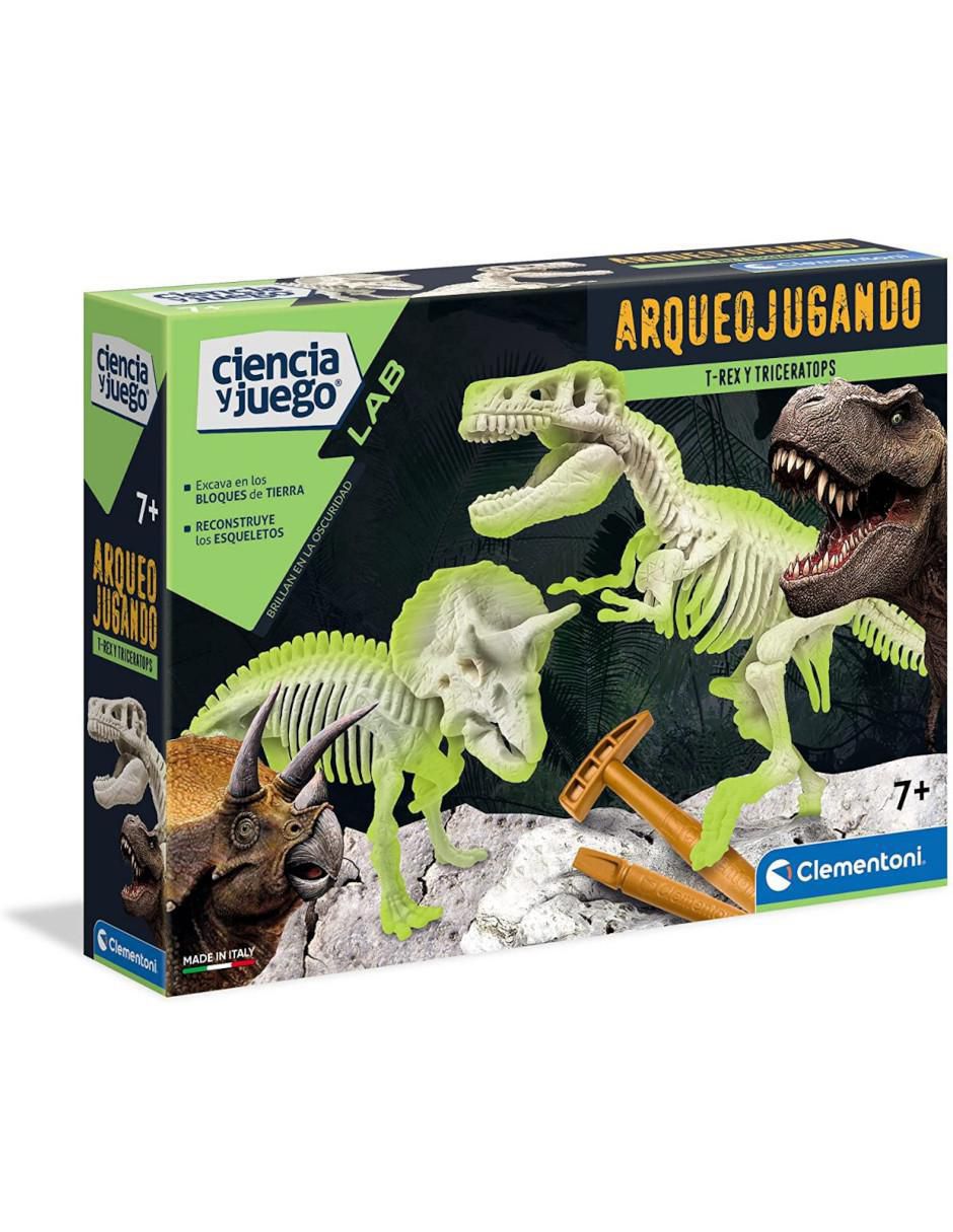 Arqueojugando 2 en 1 T-Rex y Triceratops Fluorescente Arqueojugando 2 en 1 T-Rex y Triceratops Fluorescente