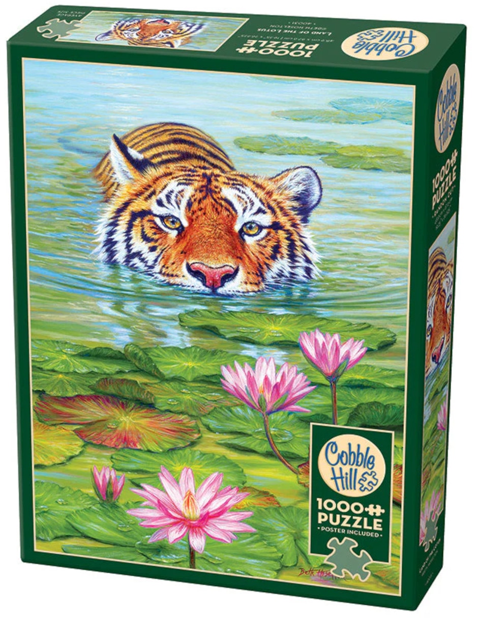 Rompecabezas Tigre Tigre Flores de Loto 1000 piezas Rompecabezas Tigre Tigre Flores de Loto 1000 piezas