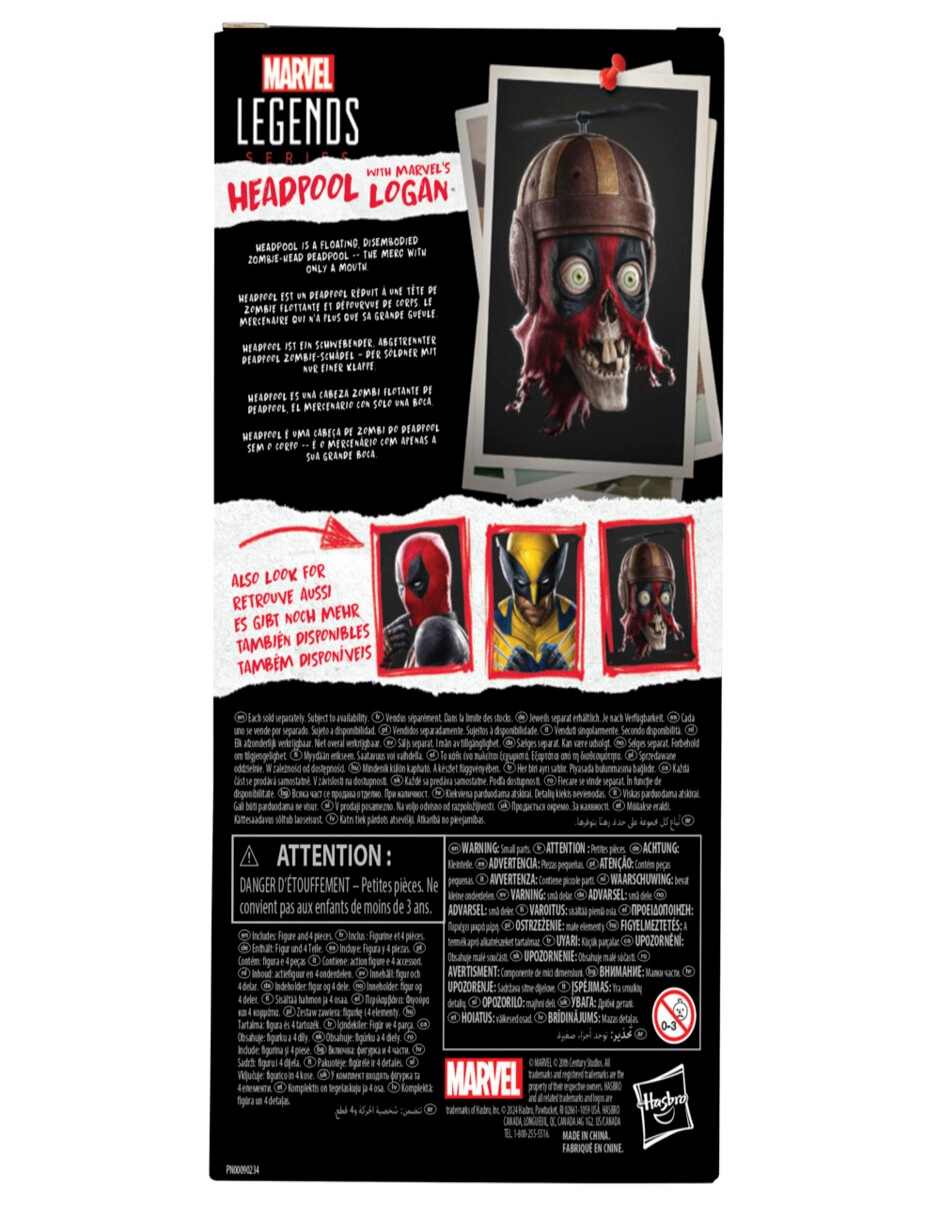 Figura de acción articulada Deadpool & Wolverine Headpool with Marvel's Logan 7