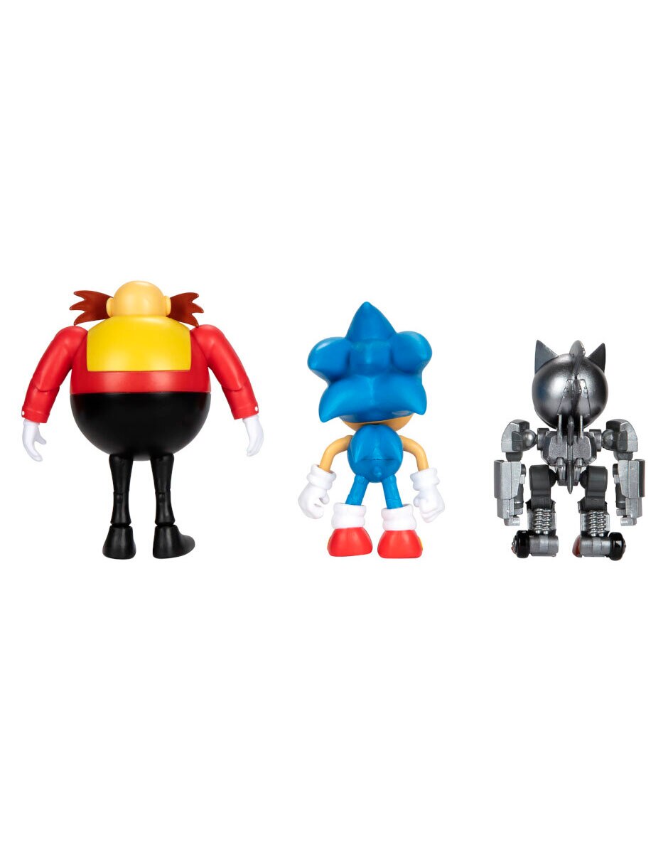 Set figuras acción articulada Sonic The Hedgehog Dr. Eggman, Mecha Sonic y Sonic collectors 4