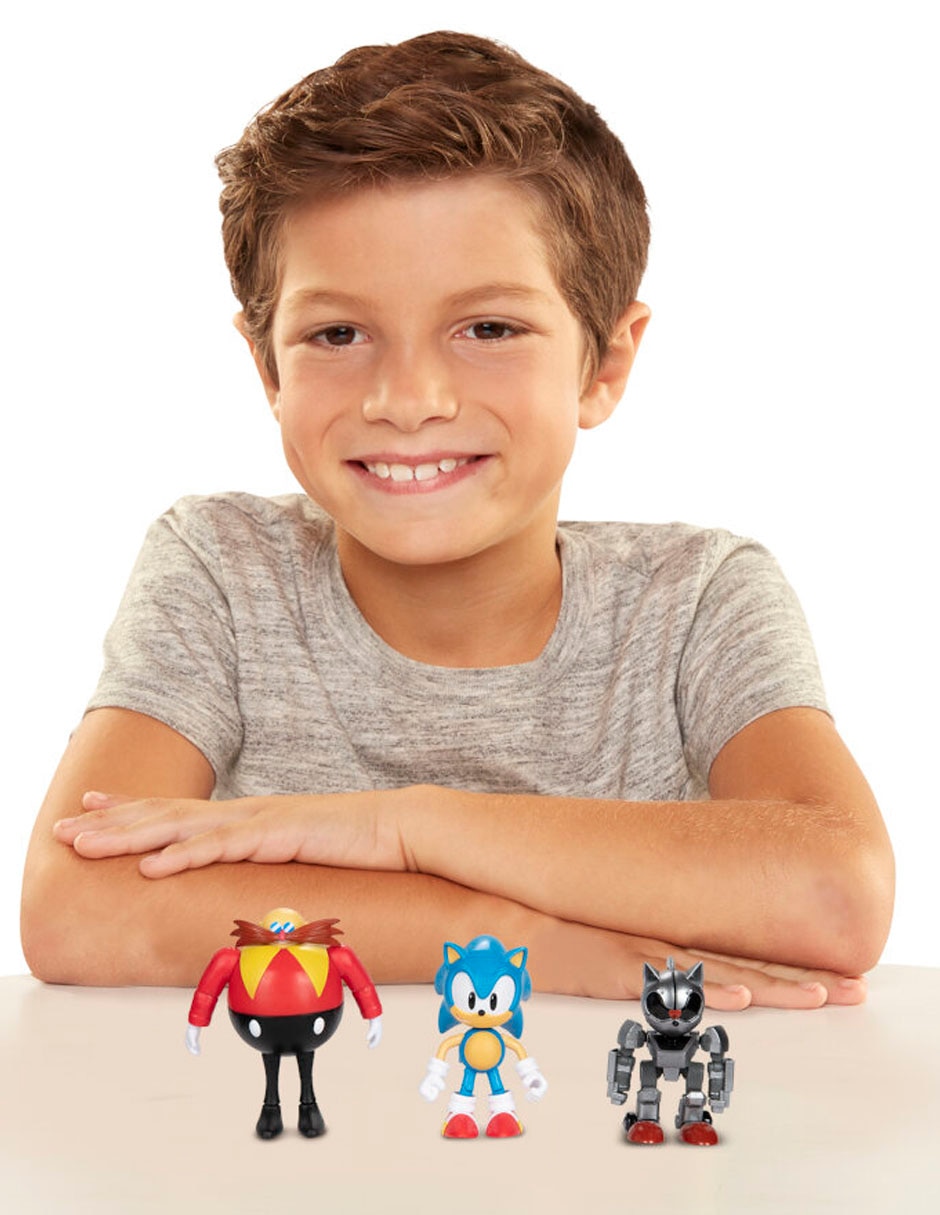 Set figuras acción articulada Sonic The Hedgehog Dr. Eggman, Mecha Sonic y Sonic collectors 5