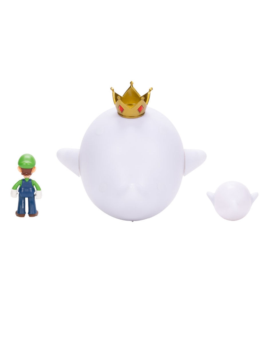 Set figuras acción Super Mario Boo Hoo, King Boo, Luigi flourescente 4