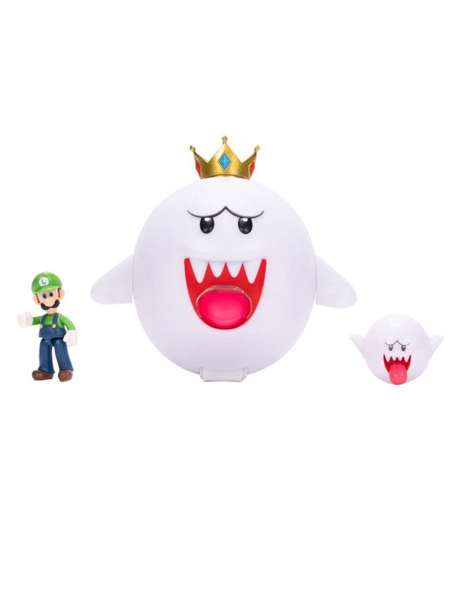 Set figuras acción Super Mario Boo Hoo, King Boo, Luigi flourescente 5