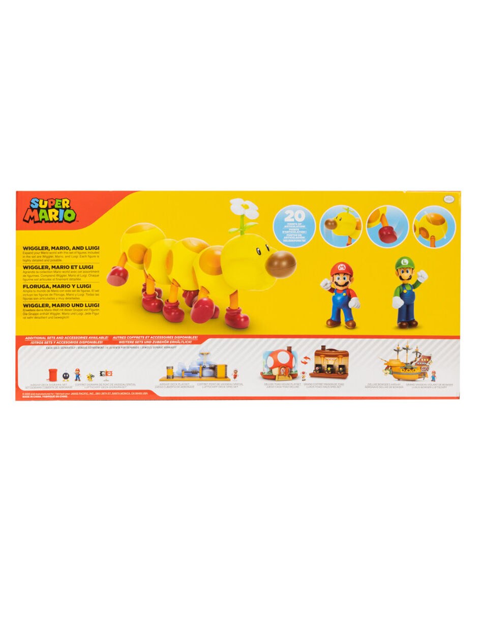 Figura de acción articulada Super Mario Wiggler, Mario y Luigi collectors 13
